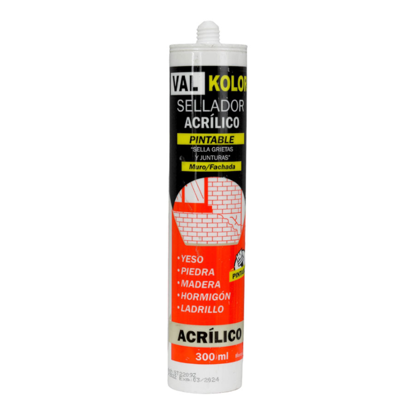 Sellador acrílico blanco pintable VALKOLOR