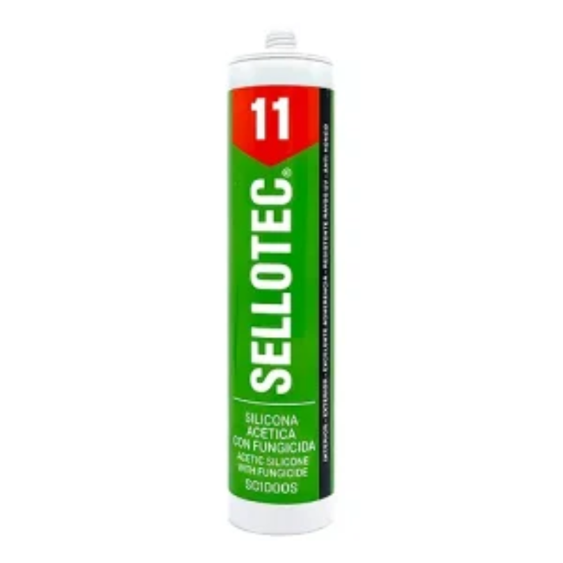 Silicona acética blanco c/fungicida